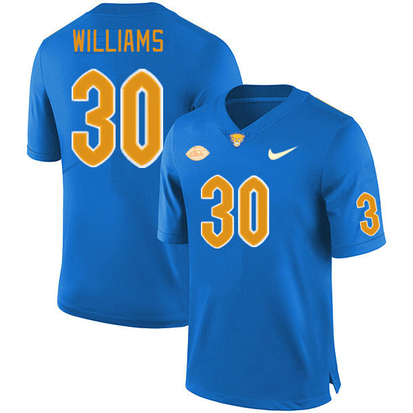 Men #30 Caleb Williams Pitt Panthers College Football Jerseys Stitched Sale-Royal